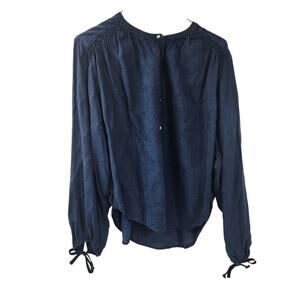 Old Navy Denim Long Sleeve Top Womens Size Medium M